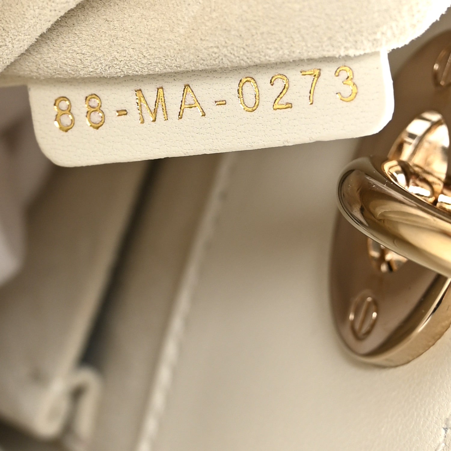 Christian Dior Lambskin Cannage Medium Lady Dior Ivory 7 of 10