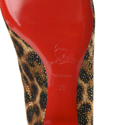 Christian Louboutin Lurex Leopard La Massine Flats 39 Black Gold 8 of 9