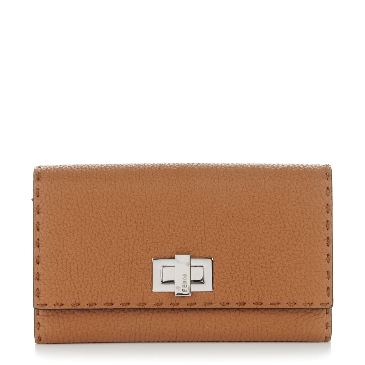 Fendi Cuoio Romano Selleria Peekaboo Continental Wallet Mou 1 of 8