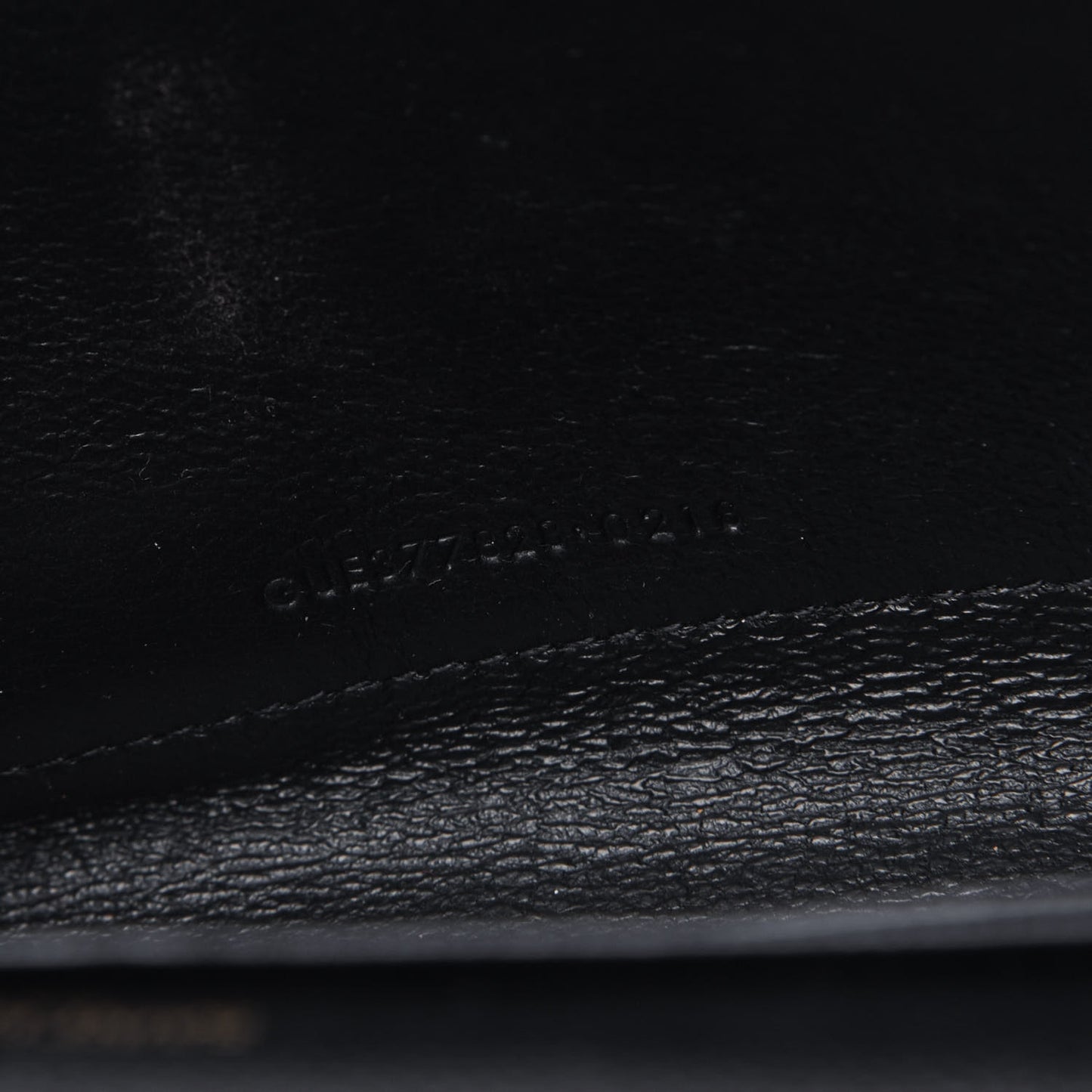 Grain De Poudre Matelasse Chevron Monogram Chain Wallet Black