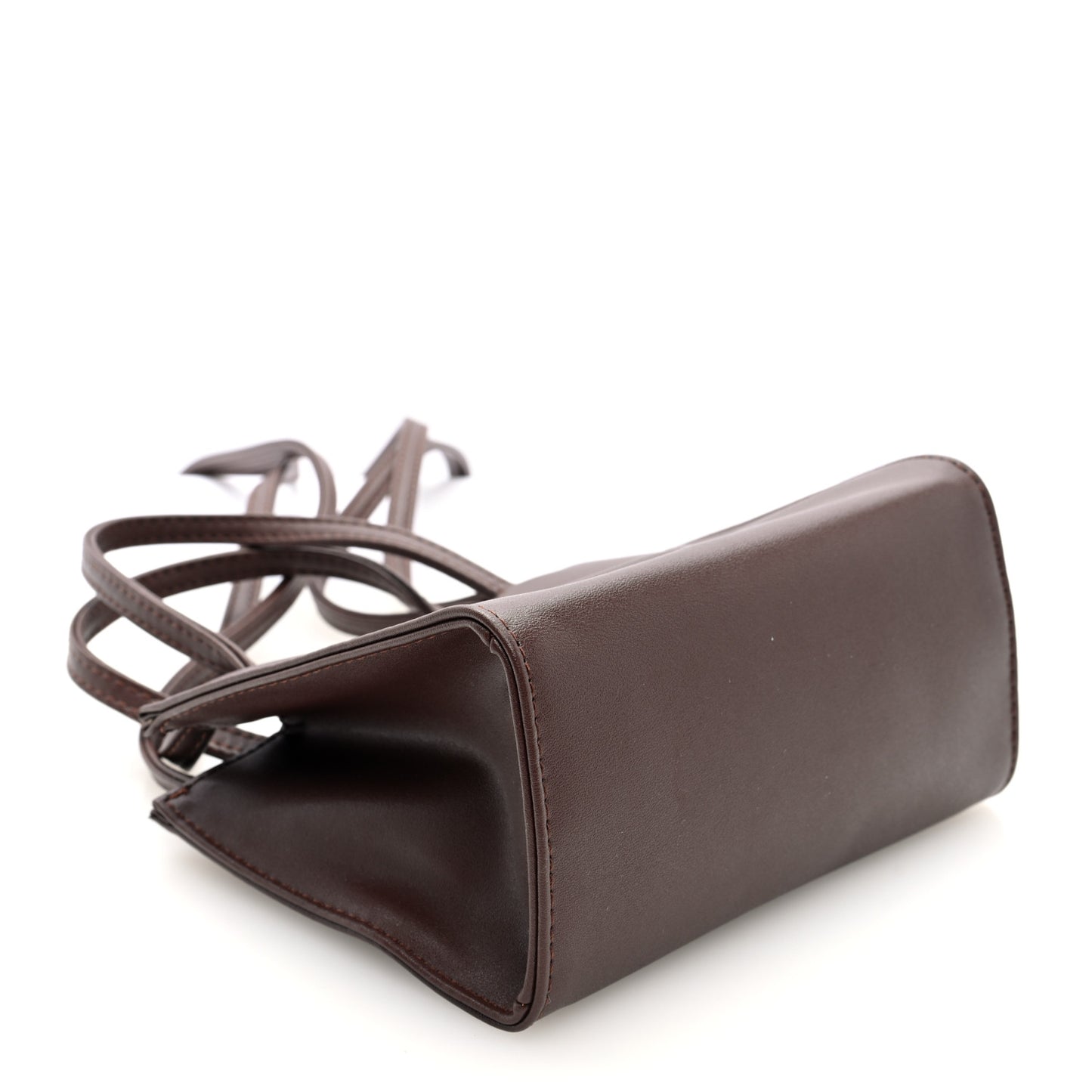 Vegan Leather Small Shopping Bag Chocolate