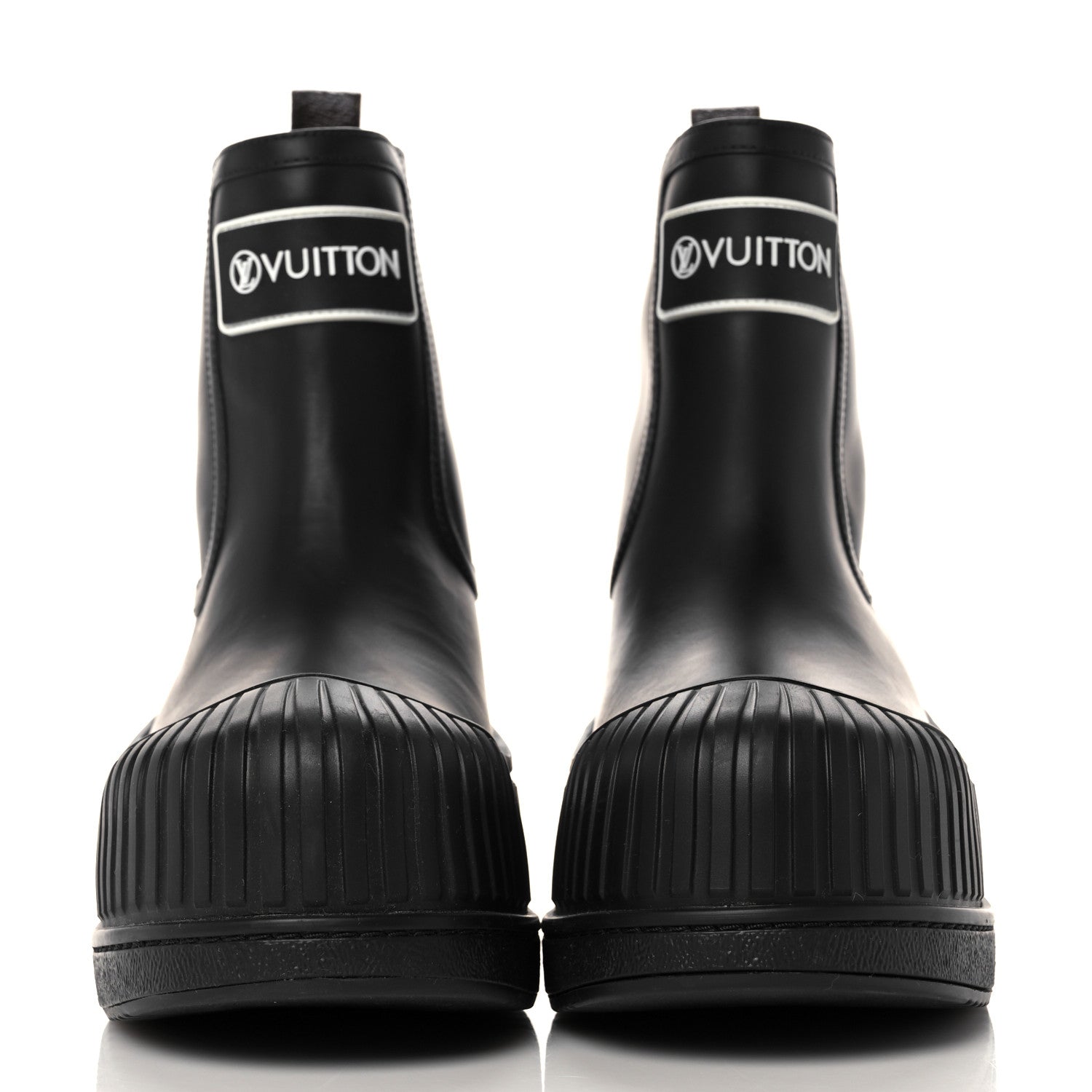 Louis Vuitton Calfskin Polar Flat Ankle Boots 38 Black 2 of 10