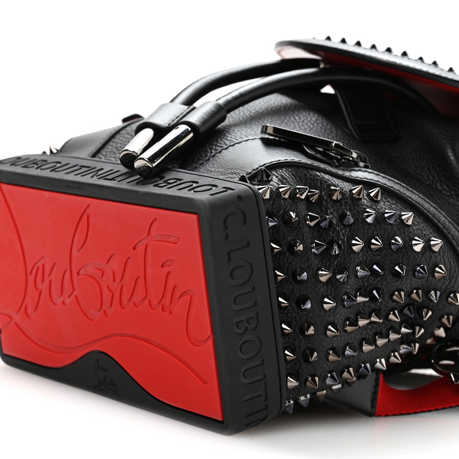 Christian Louboutin Calfskin Spiked Small Explorafunk Backpack Black 1864245 – FASHIONPHILE