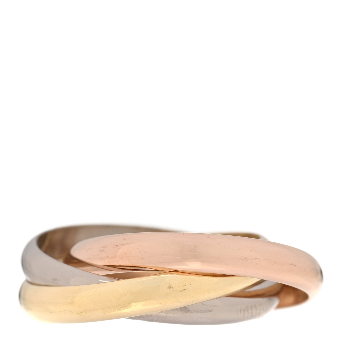 18K Pink Yellow White Gold Classic Trinity Ring 61 9.5