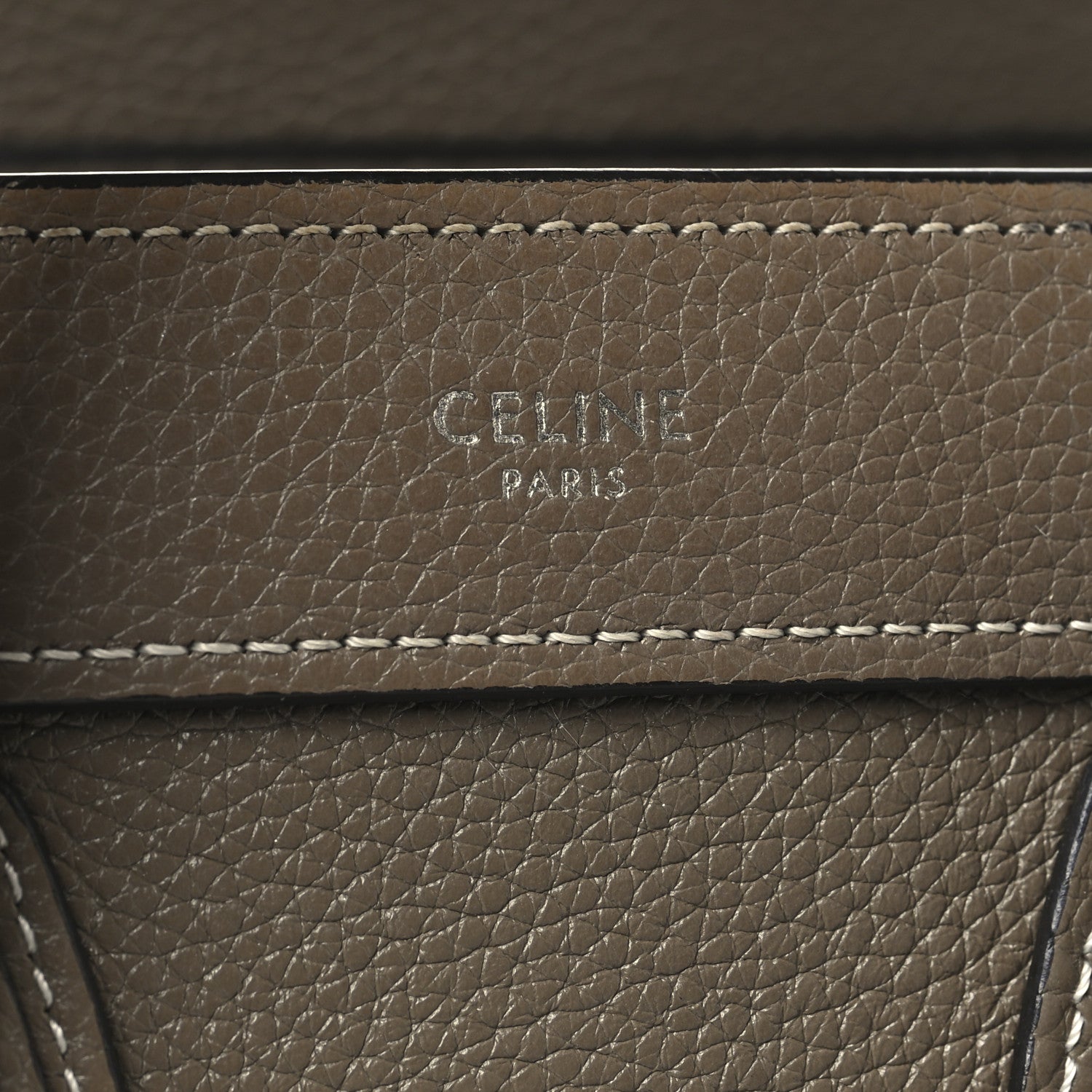 Celine Drummed Calfskin Nano Luggage Souris 5 of 12