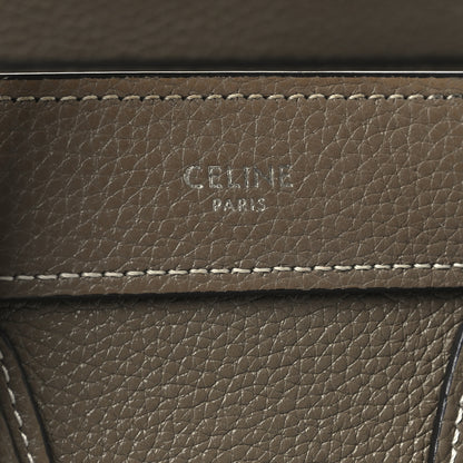 Celine Drummed Calfskin Nano Luggage Souris 5 of 12