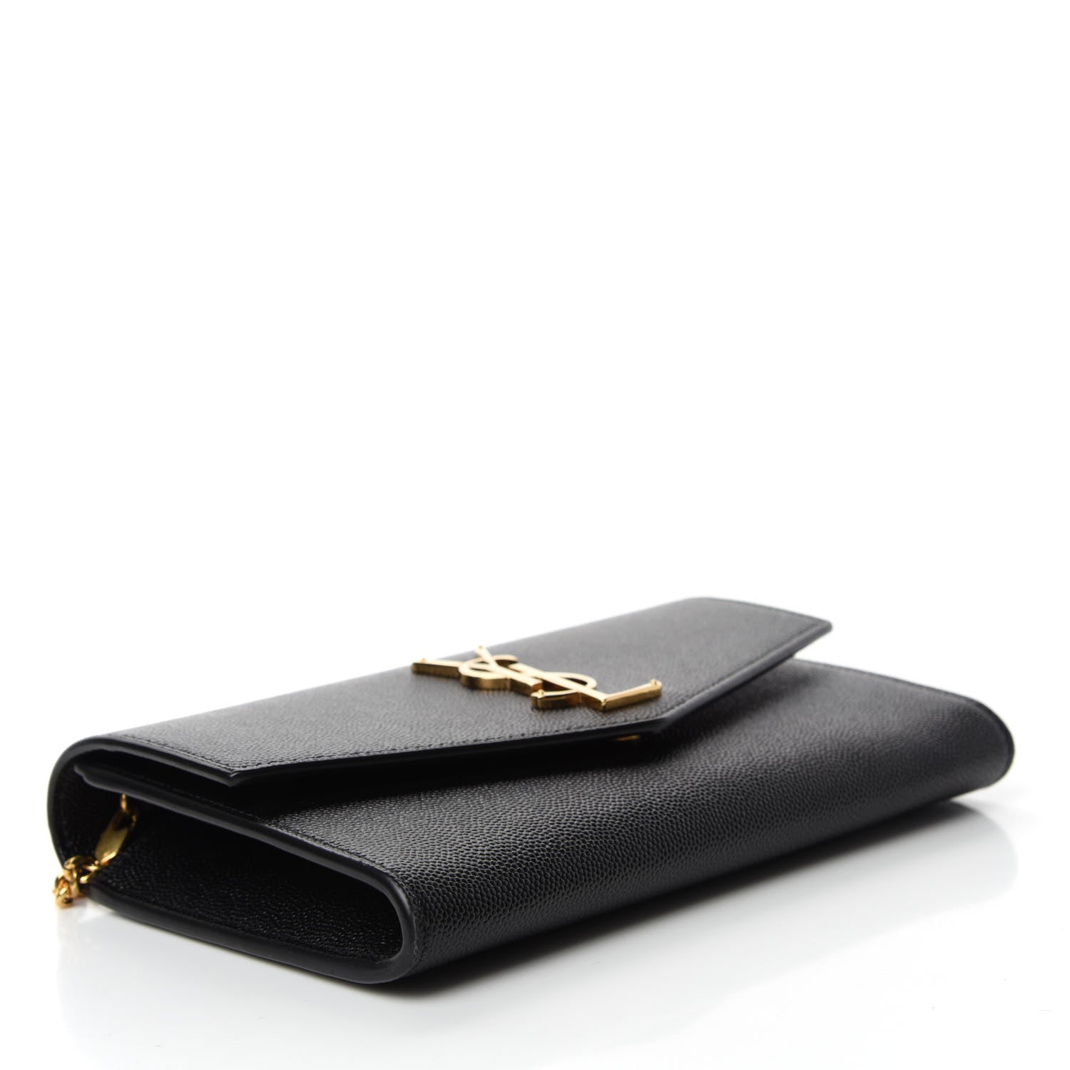 Saint Laurent Grain De Poudre Uptown Chain Wallet Black 5 of 11