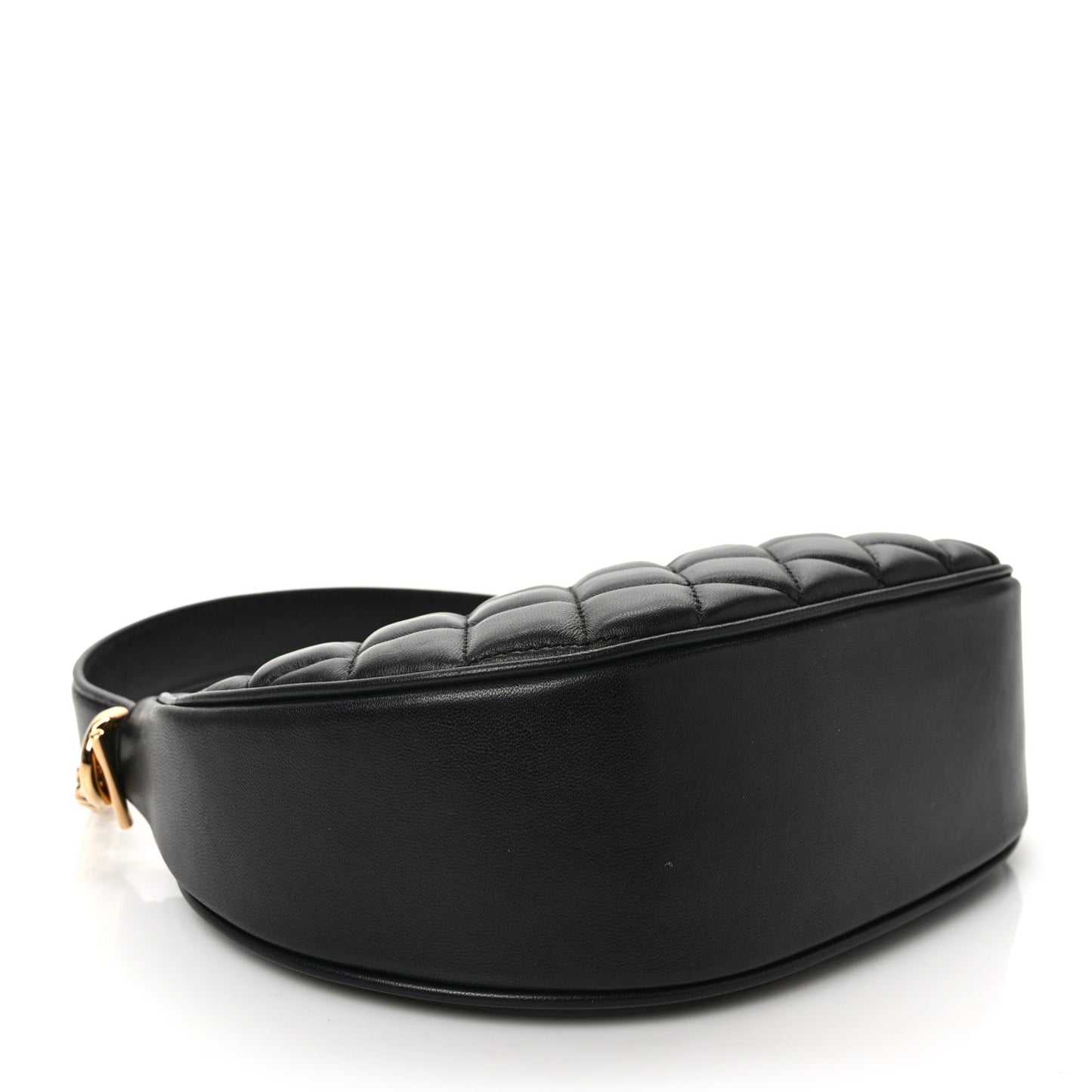 Nappa Quilted Medusa Shoulder Bag Black