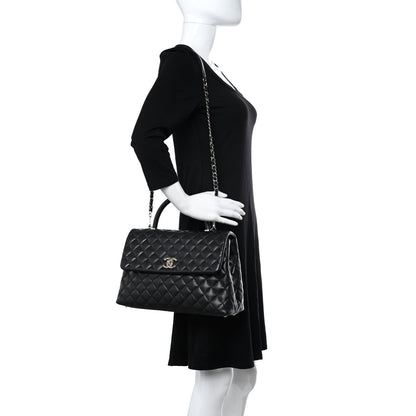 Chanel Caviar Quilted Medium Coco Handle Flap Black 2 of 10