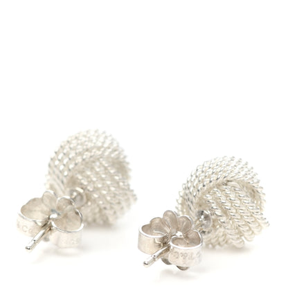 Tiffany Sterling Silver Twist Knot Earrings 3 of 4
