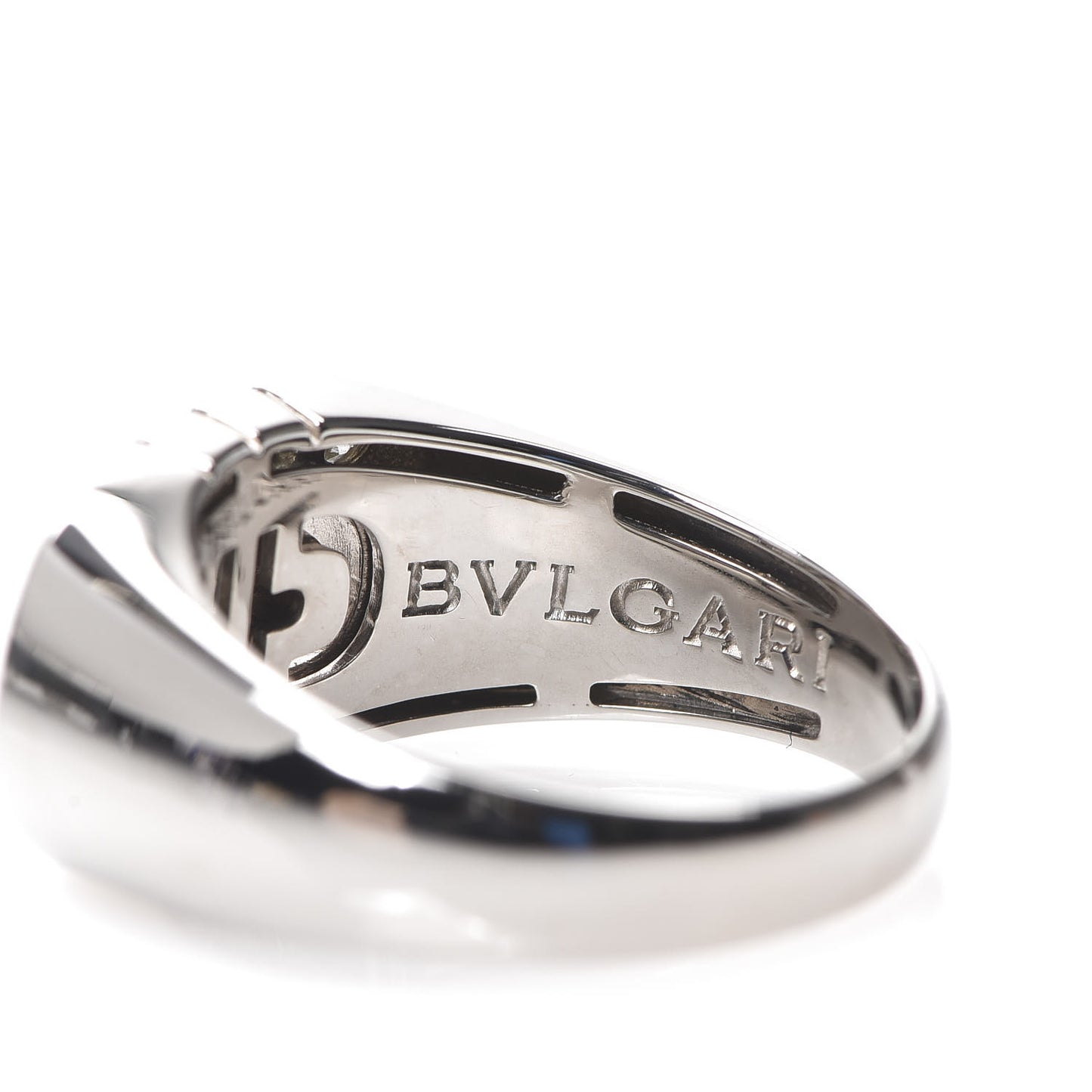 18K White Gold Diamond Parentesi Ring 58 8.25