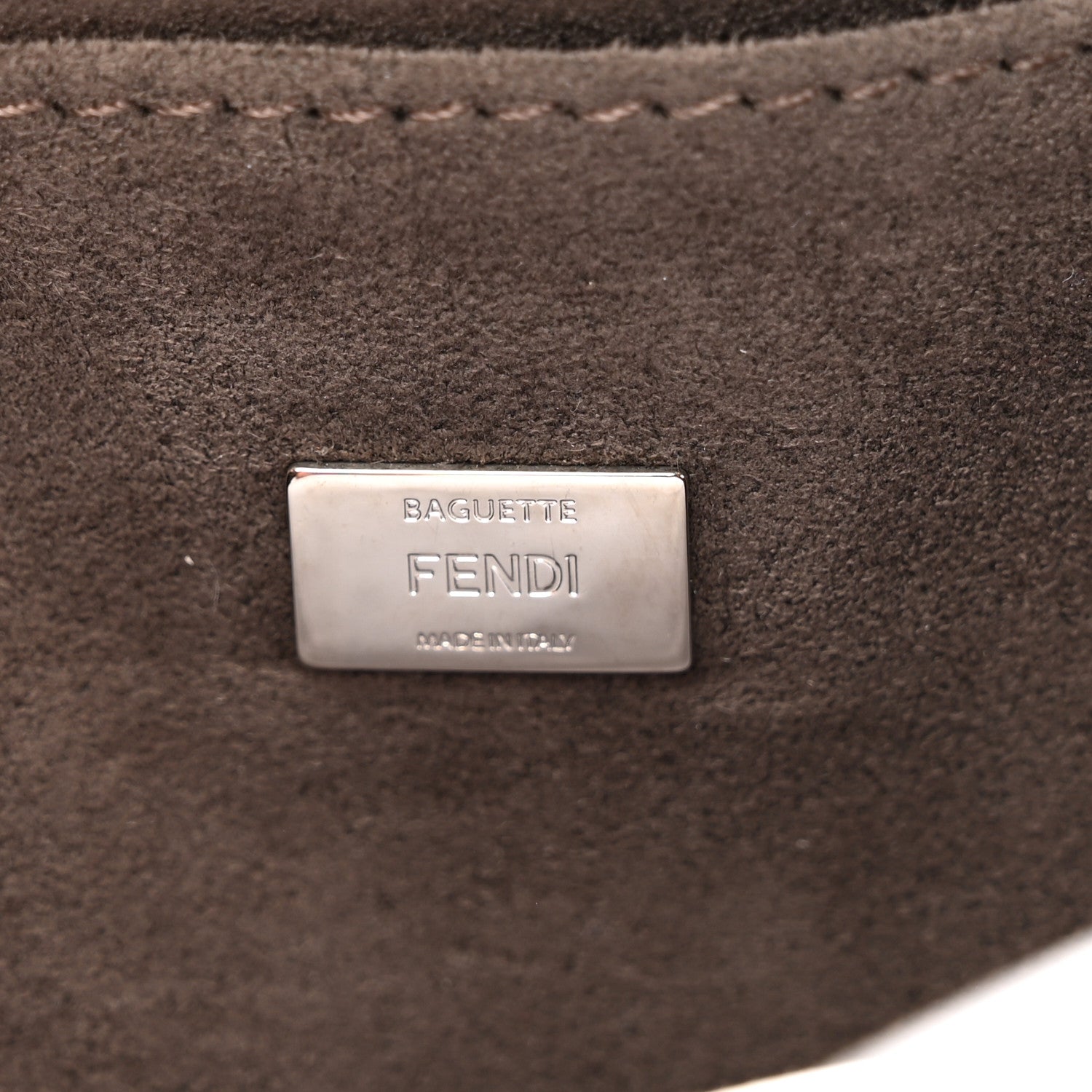 Fendi Vitello Dolce Waves Tri-Color Micro Double Baguette Verde Inglese Papavero Laguna 7 of 11