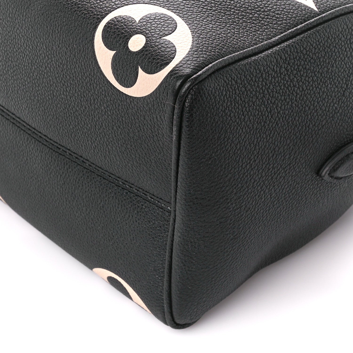 Louis Vuitton Empreinte Monogram Giant Speedy Bandouliere 25 Black Beige 13 of 14