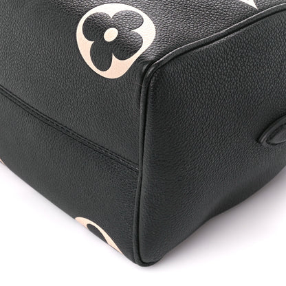 Louis Vuitton Empreinte Monogram Giant Speedy Bandouliere 25 Black Beige 13 of 14
