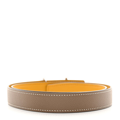Hermes Swift Epsom 24mm Gamma Belt 75 30 Jaune Ambre Etoupe 2 of 5