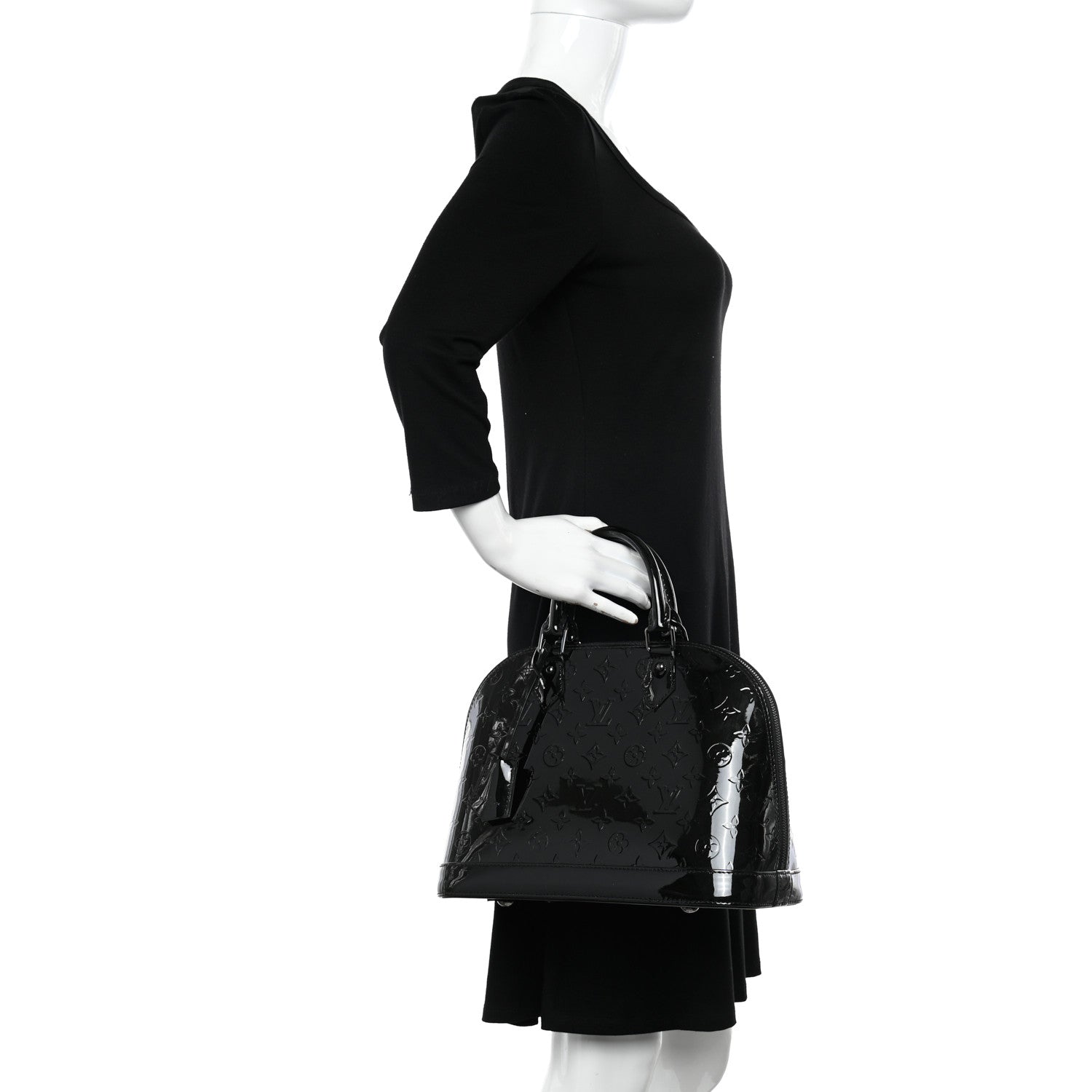Louis Vuitton Vernis Alma PM Black 2 of 9