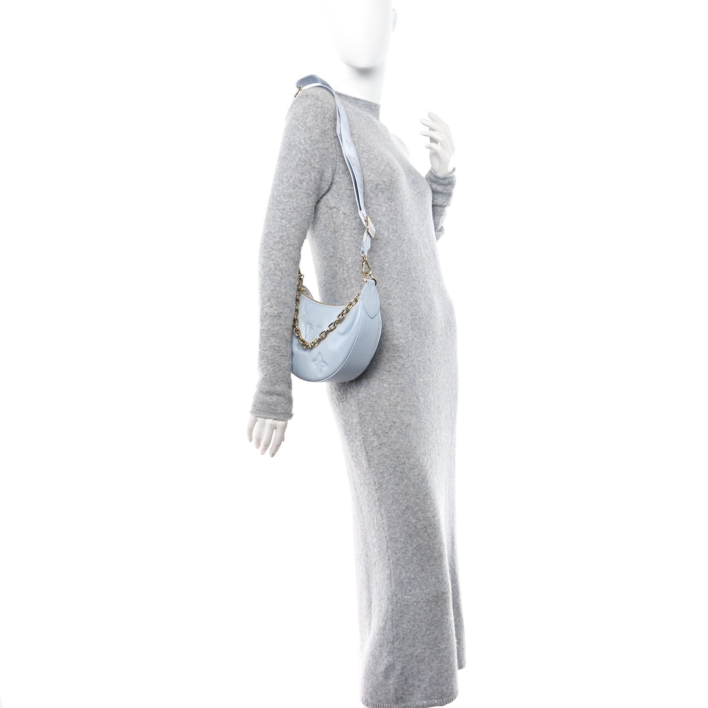 Calfskin Bubblegram Over The Moon Ice Blue