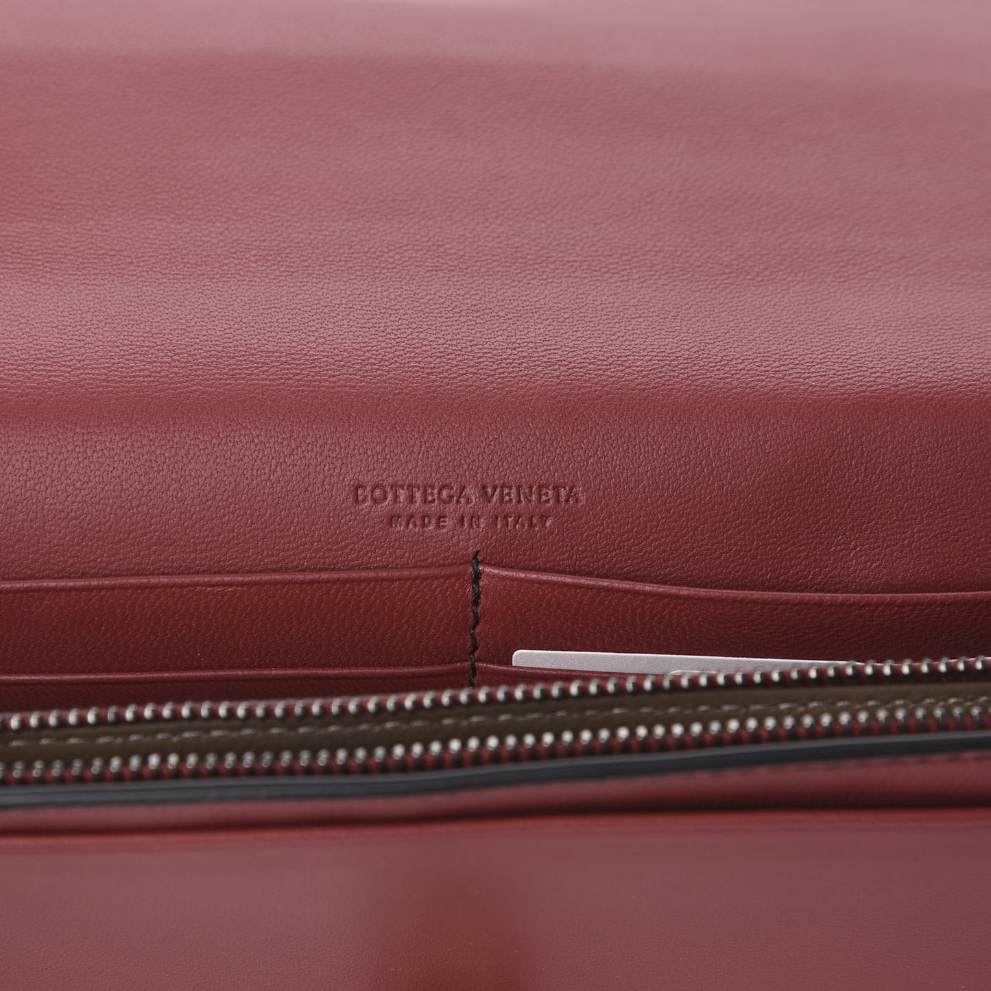 Nappa Intrecciato Ellittica Chain Wallet Baccara Rose