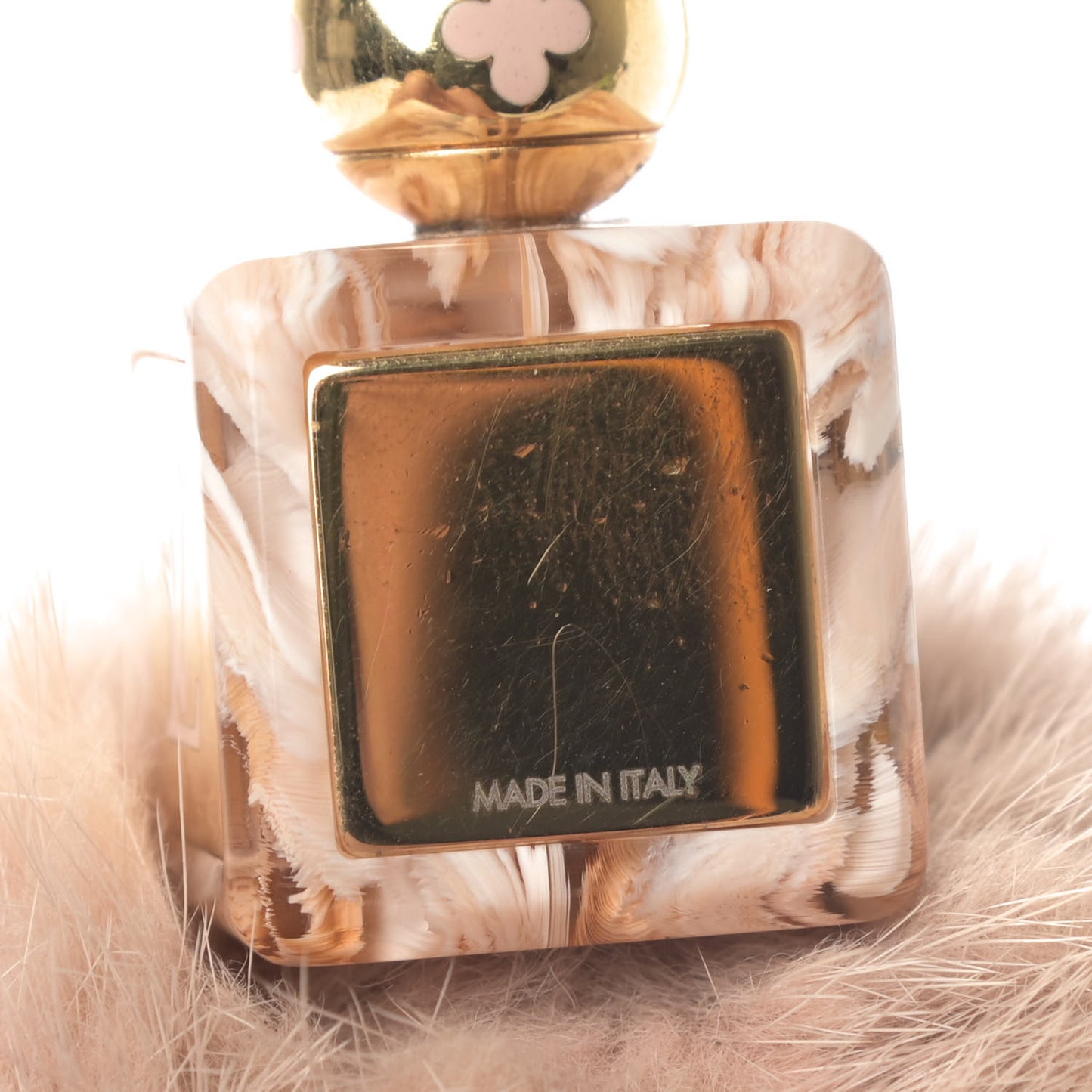 Mink Fur Fluffy Bag Charm Blush
