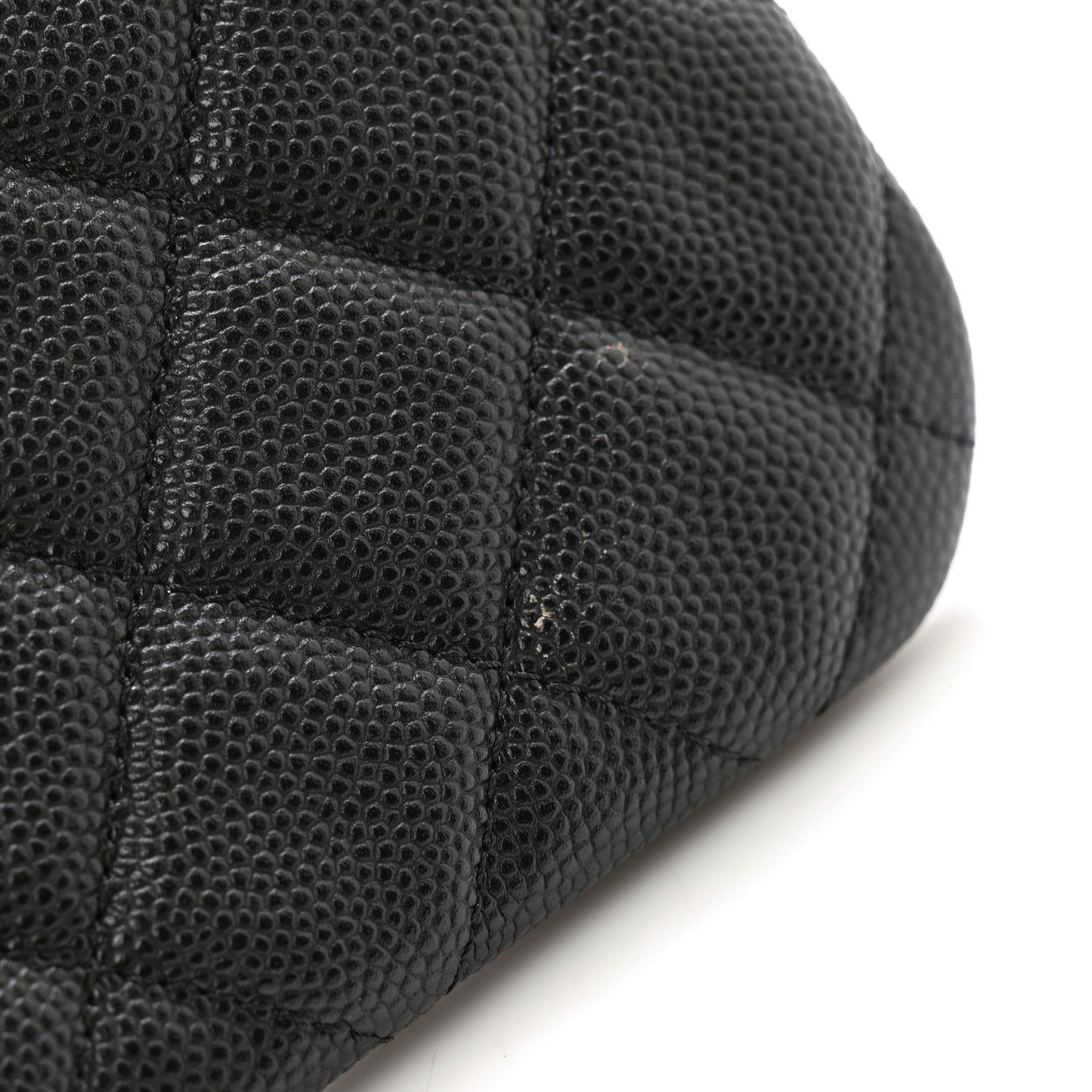 Caviar Quilted Small Cosmetic Case Black