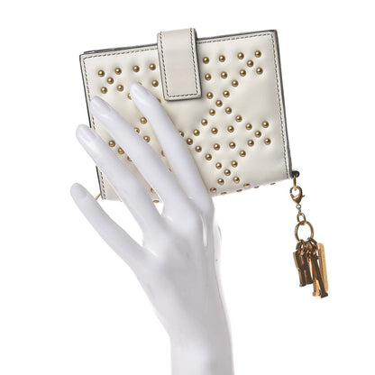 Christian Dior Lambskin Cannage Studded Lady Dior Eden Wallet White 2 of 11