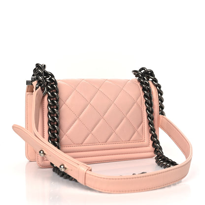 Chanel Lambskin Quilted Small Boy Flap Light Pink 3 of 12