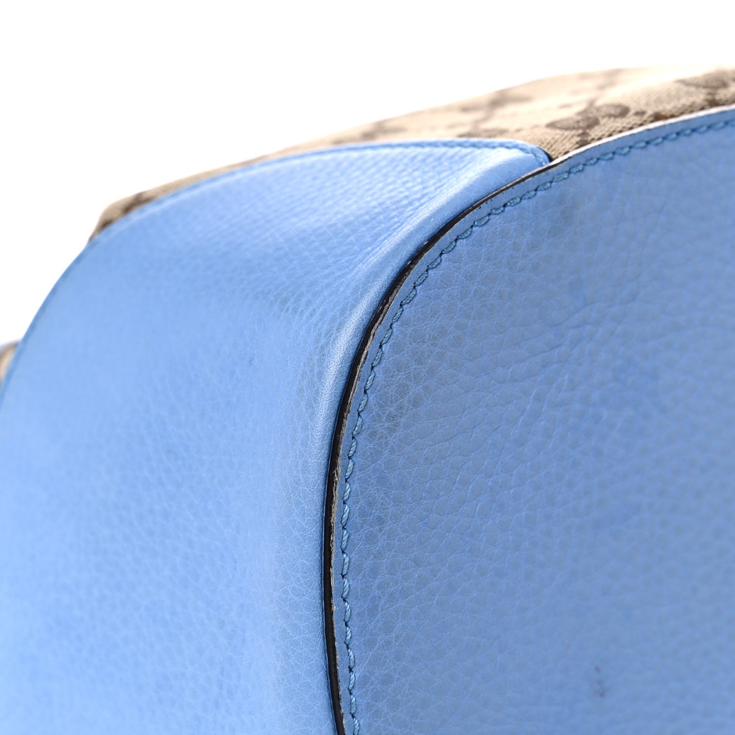 Gucci GG Monogram Calfskin Bucket Bag Blue 8 of 22