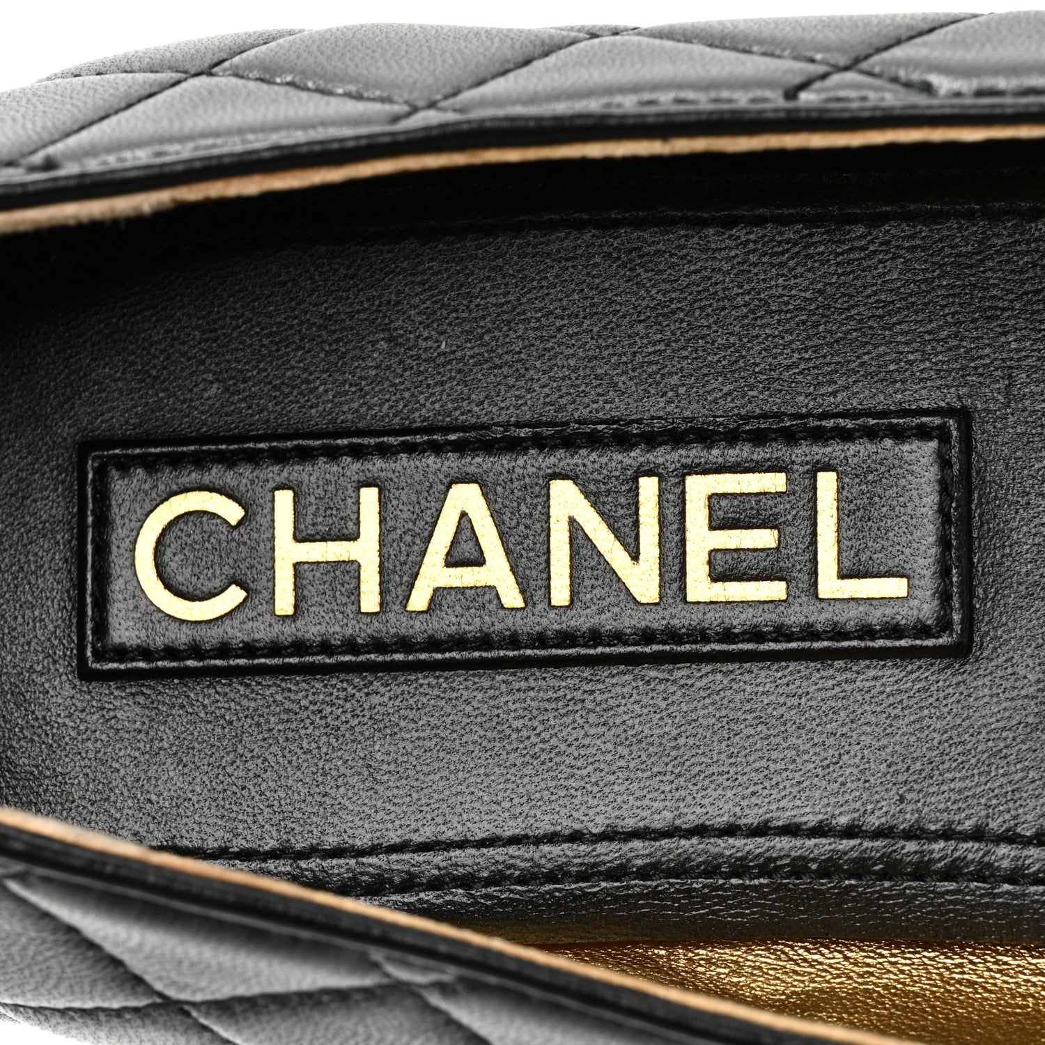 Chanel Lambskin Quilted CC Ballerina Flats 36.5 Black 39 Black 7 of 11