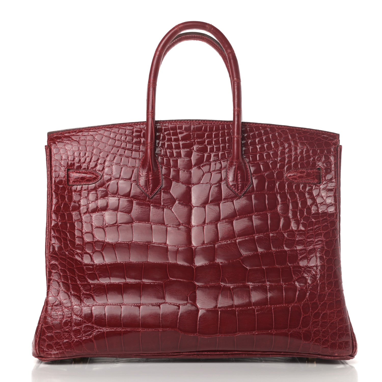 Hermes Shiny Alligator Birkin 35 Rouge Vif 4 of 38