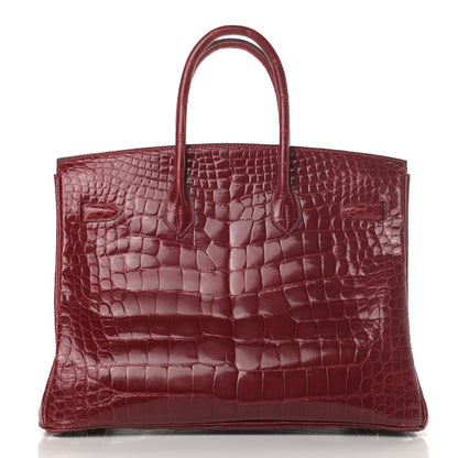Hermes Shiny Alligator Birkin 35 Rouge Vif 4 of 38