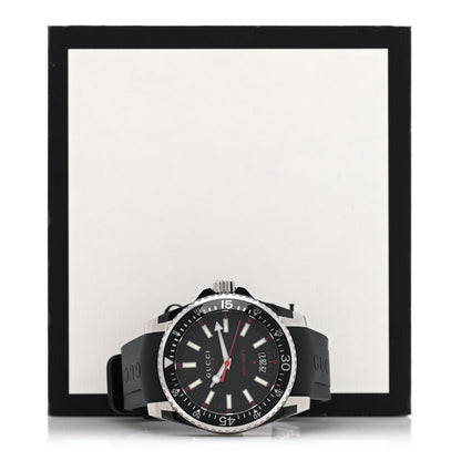 Gucci Stainless Steel Rubber 40mm Dive Quartz Watch Black 5 of 5