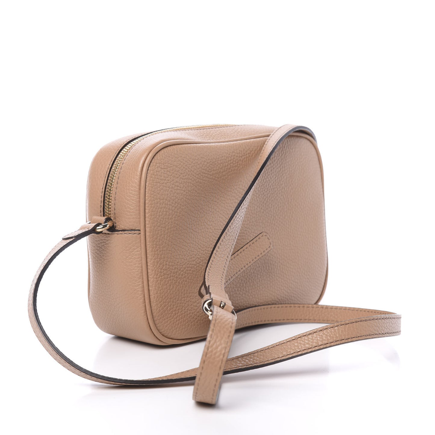 Pebbled Calfskin Small Soho Disco Bag Camelia