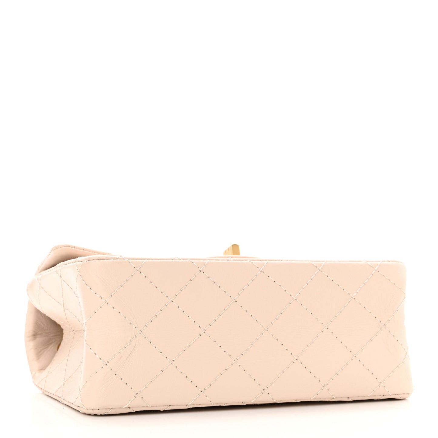 Aged Calfskin Quilted 2.55 Reissue Mini Flap Light Beige