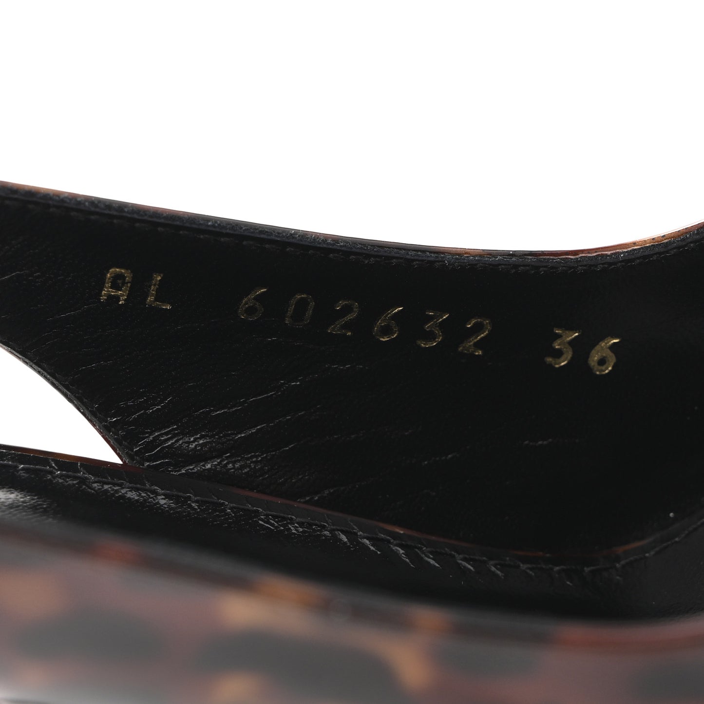 Patent Kiki Tortoise Slingback 85 Pumps 36 Black