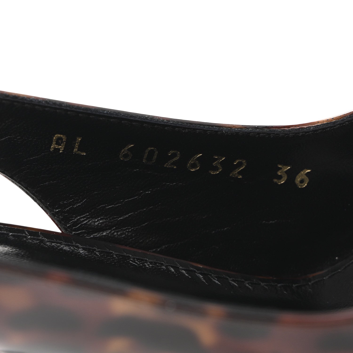 Saint Laurent Patent Kiki Tortoise Slingback 85 Pumps 36 Black 9 of 12