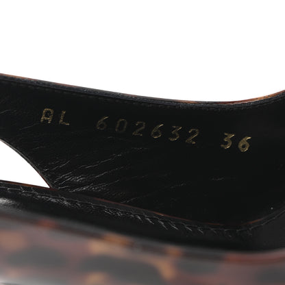 Saint Laurent Patent Kiki Tortoise Slingback 85 Pumps 36 Black 9 of 12