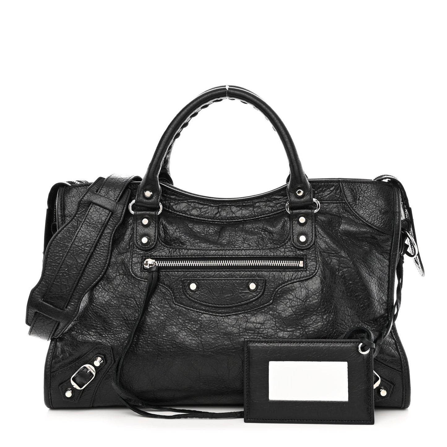 Agneau Classic Silver Hardware City Black