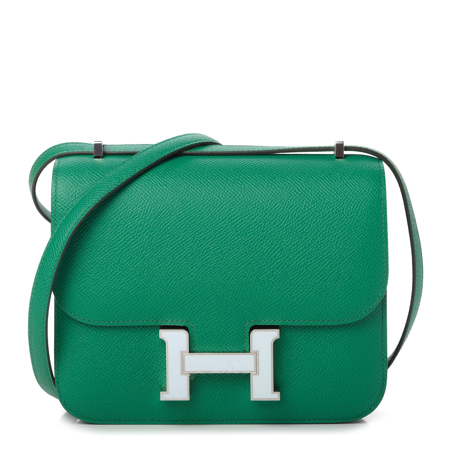 Hermes Epsom Enamel Constance 18 Vert Jade Bleu Brume 1 of 11