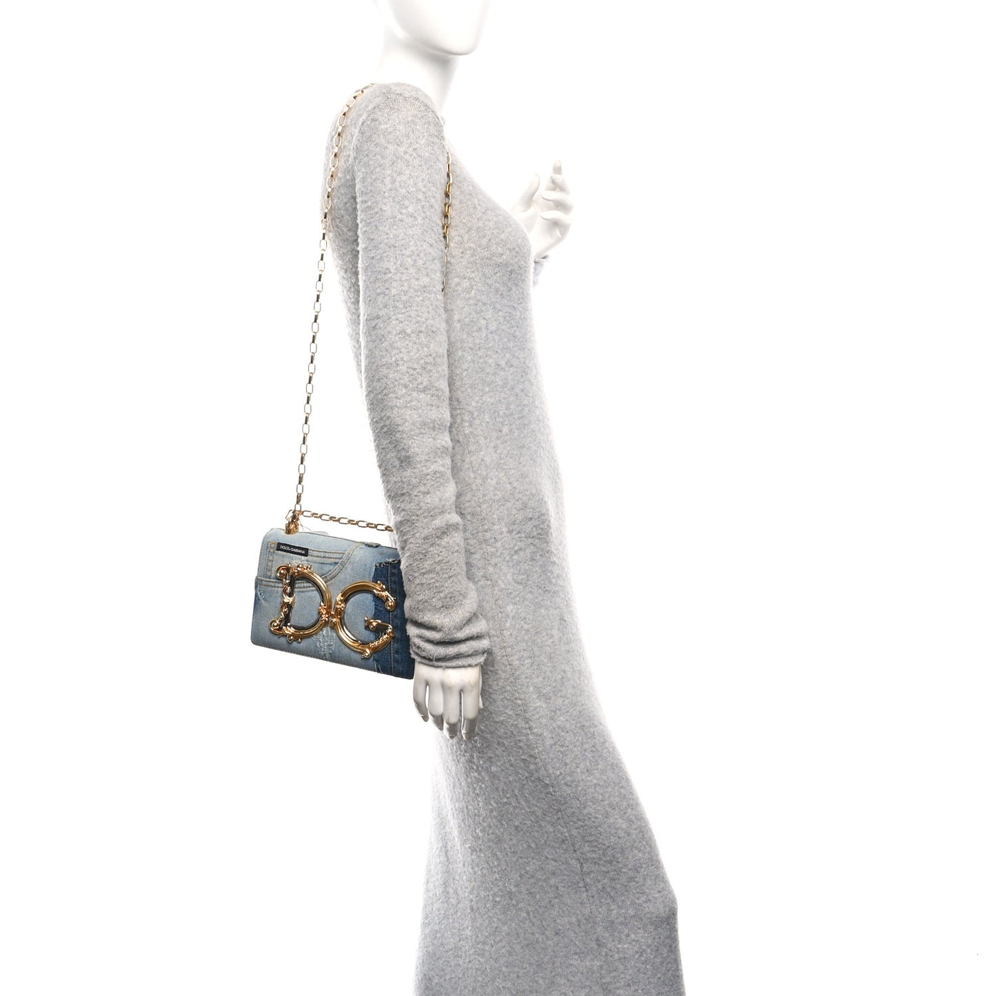 Denim DG Girls Shoulder Bag Blue