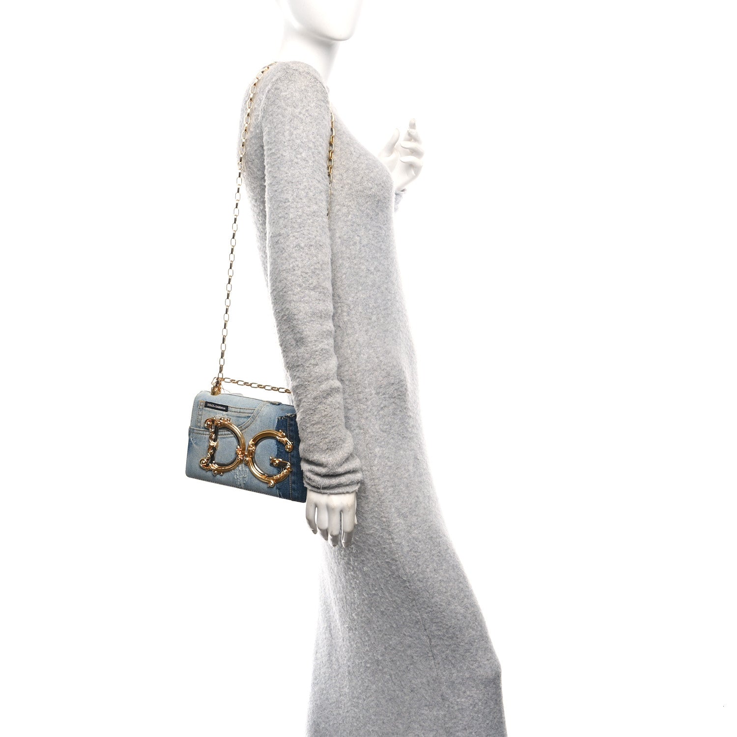 Dolce & Gabbana Denim DG Girls Shoulder Bag Blue 2 of 12