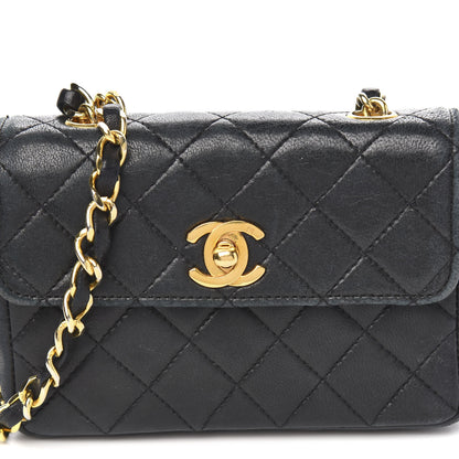 Chanel Lambskin Quilted Extra Mini Flap Black 10 of 11