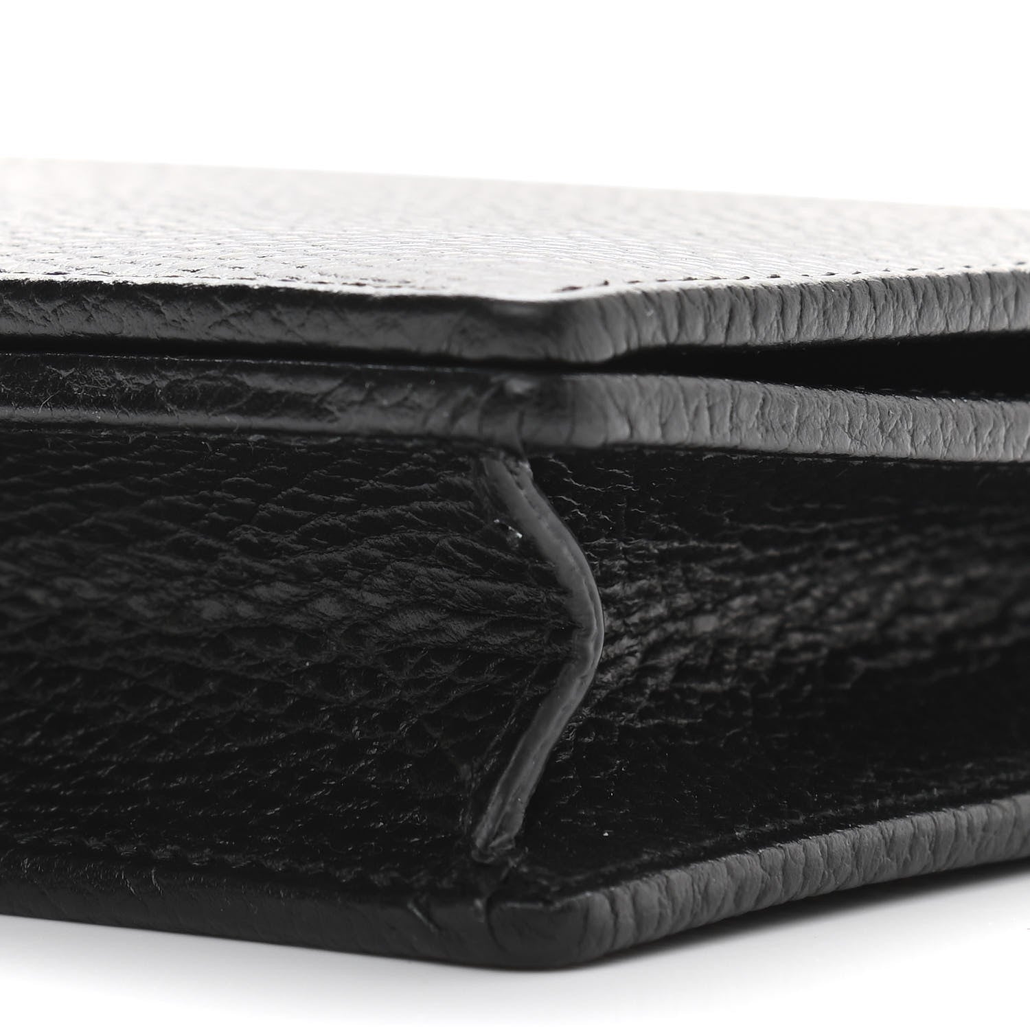 Gucci Calfskin Mini GG Marmont Chain Wallet Black 10 of 12