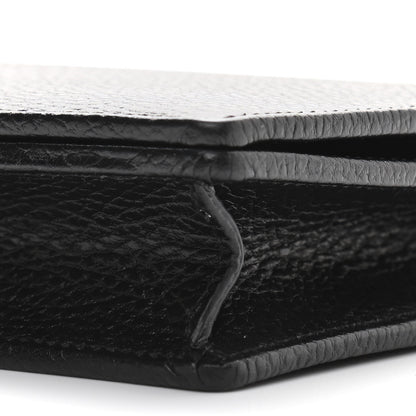 Gucci Calfskin Mini GG Marmont Chain Wallet Black 10 of 12