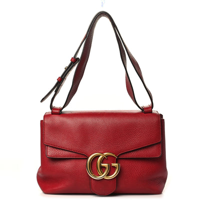 Gucci Cellarius Calfskin GG Marmont Shoulder Bag Vulcanic Red 1 of 12