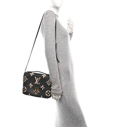 Louis Vuitton Empreinte Monogram Giant Pochette Metis Black Beige 2 of 10