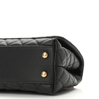 Chanel Caviar Lizard Embossed Quilted Mini Coco Handle Flap Black 19 of 20