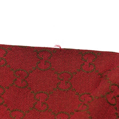 Gucci Silk Wool Monogram Fringe Scarf Red 4 of 5