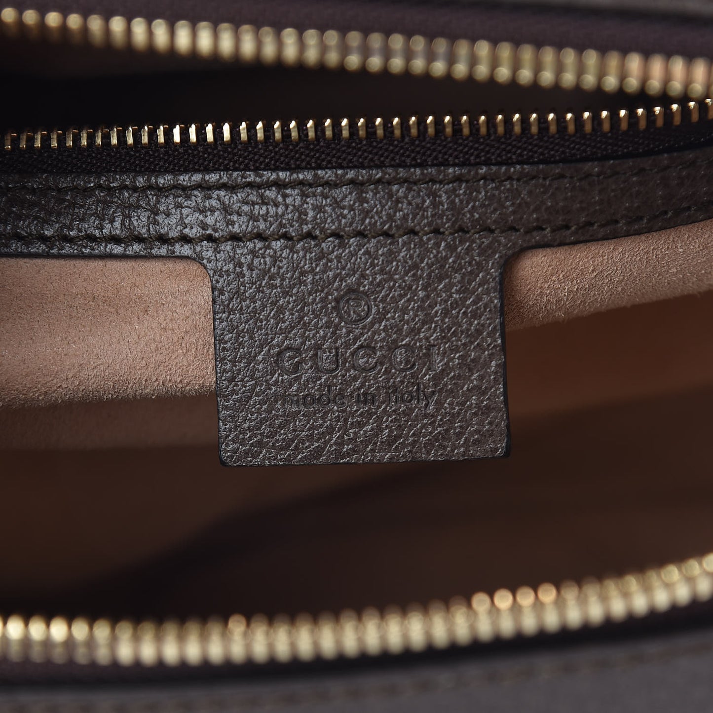 GG Supreme Monogram Web Small Ophidia Top Handle Shoulder Bag Brown