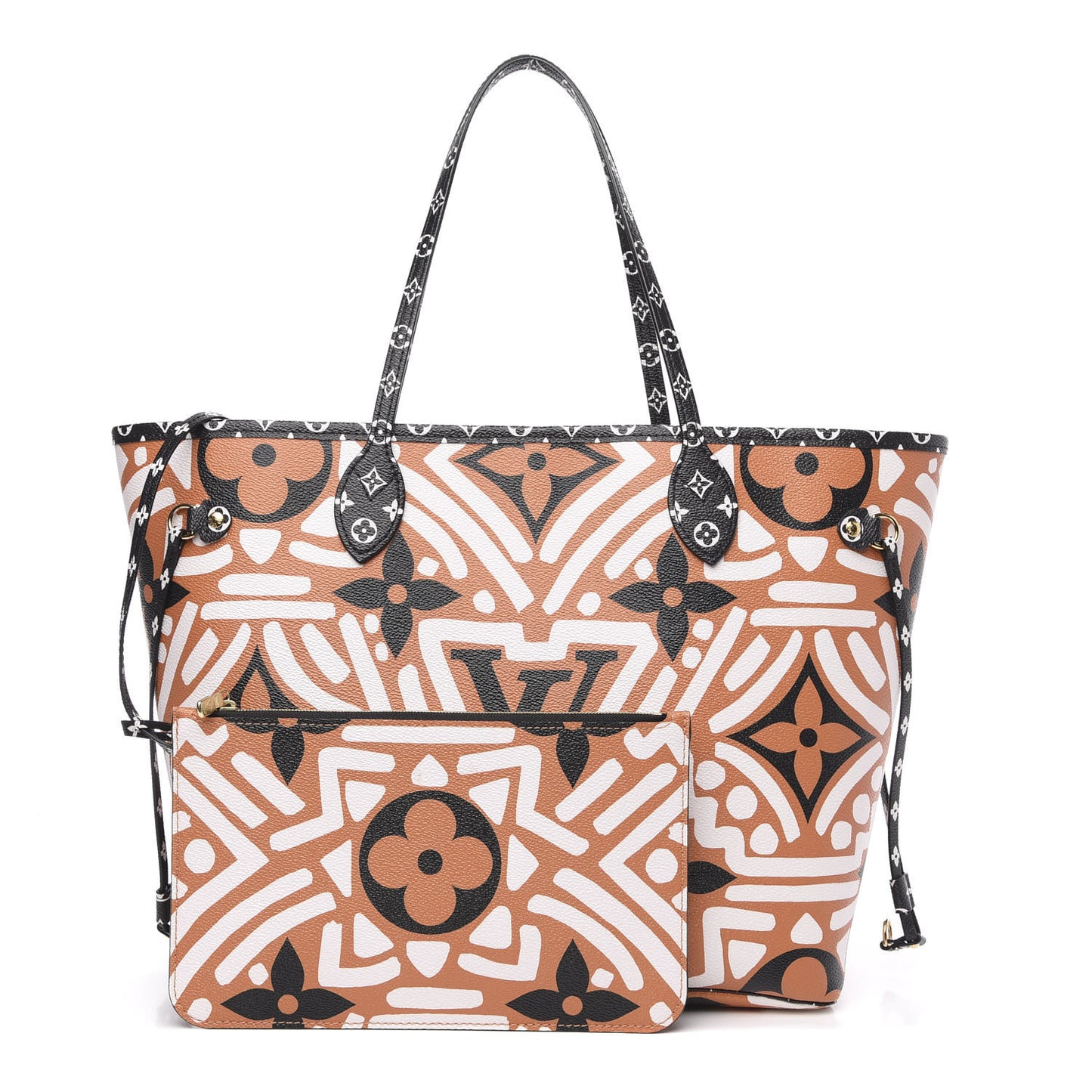 Monogram Giant Crafty Neverfull MM Creme Caramel