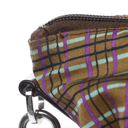 Prada Tessuto Stampato Nylon Saffiano Check Print Tote Viola 14 of 15